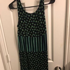 Long black and green dress